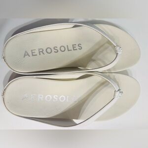 AEROSOLES Women's White Sandals